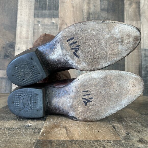 Tony Lama Vintage Gold Label Teju Lizard Western Cowboy Boots Mens 11.5 D - Picture 6 of 12